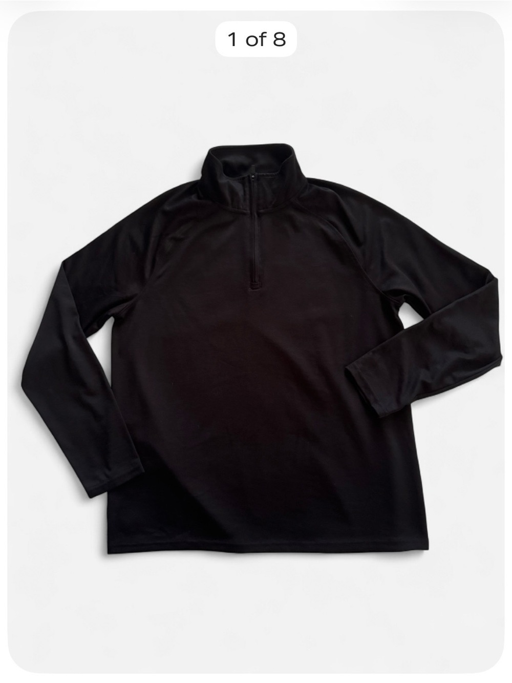 Stylus Men’s Large Black Quarter Zip Performance Pullover Athletic Stretch Top